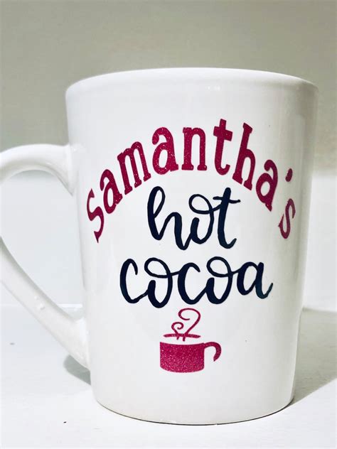 Hot Chocolate Personalized Mug Hot Cocoa T Name On Hot Etsy