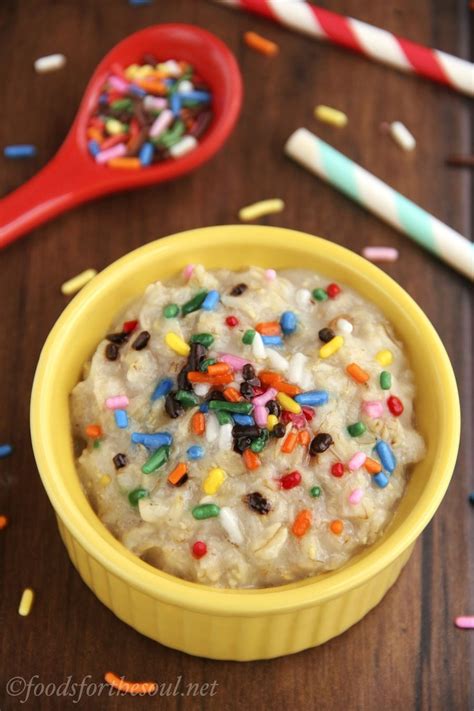 We've been celebrating birthdays with cake for centuries, so we think it's high time we branched out and swapped the cake for some nonconformist edible birthday alternatives. This healthy oatmeal tastes exactly like funfetti cake ...