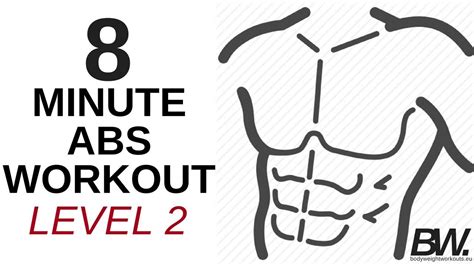 8 Minute Abs Workout Level 2 Youtube