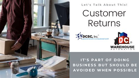 Customer Returns Lets Talk About This Dcsc Inc