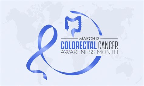 Premium Vector National Colorectal Cancer Awareness Month Save Lives