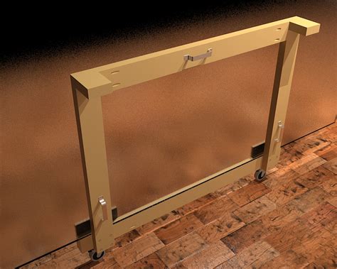Holding up one end of the drywall with one arm, reach out with your other arm, grab the vertical span of the drywall lift, and pull it toward you. DIY Drywall/Plywood Panel Carrier