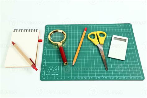 Table Top View Office Stationary Supply Copy Space 24549356 Stock Photo