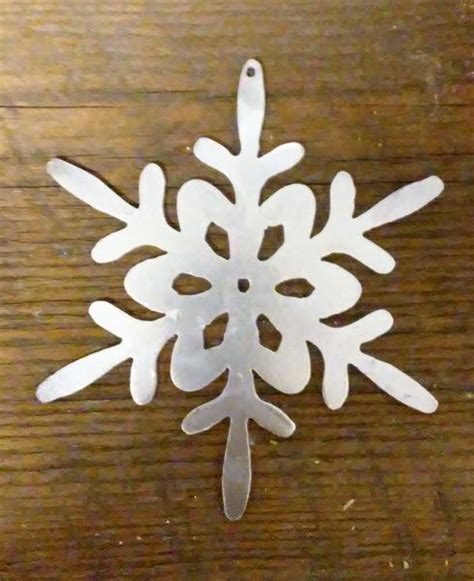 Snowflake Ornament 6″ Metal Christmas Decoration 003 Circle City