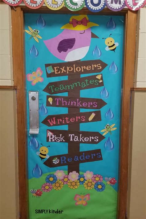 Handprint rainbow the handprints of many children form a beautiful rainbow, making a great classroom decoration or bulletin board. Class Door Decorations - Simply Kinder
