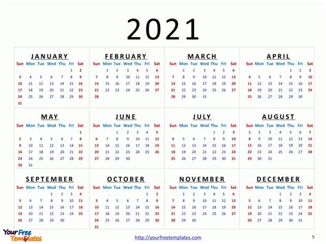 Microsoft Excel Calendar Template 2021 Free Best 12 Months Calendar