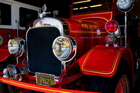Free Images Red Fire California Motor Vehicle Vintage Car Classic Fireengine Firetruck