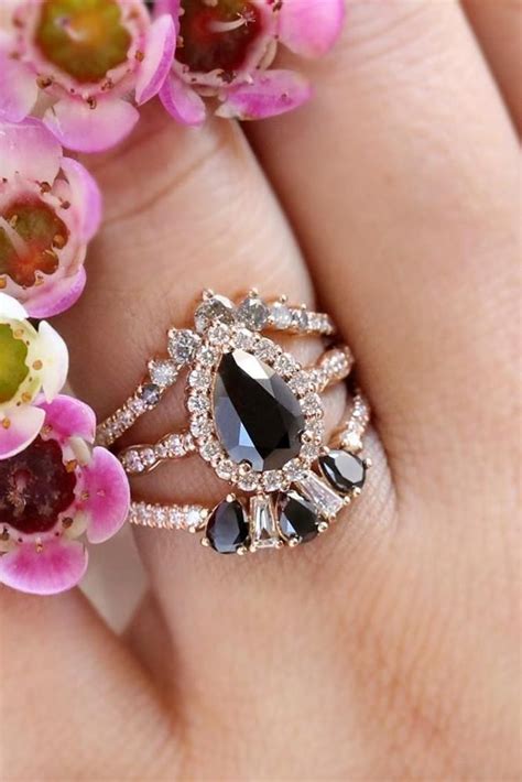 24 Unique Black Diamond Engagement Rings Unique Black Diamond