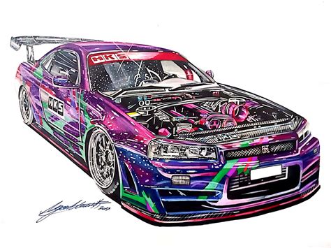 The price of nissan skyline r34 modified ranges in accordance with its modifications. Nissan Skyline R34 HKS - Luka Milic Design - Draw to Drive