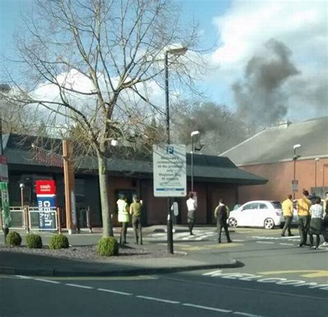 Camberley Mcdonalds Fire Sends Smoke And Flames Above Building