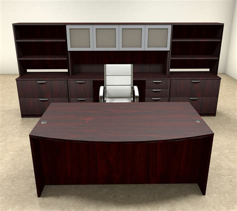 10pc Fan Front Modern Executive Office Desk Set Ot Sul