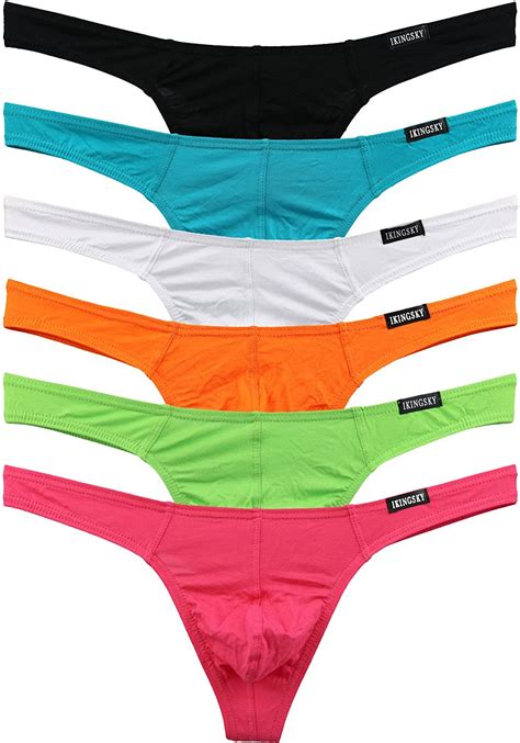 Ikingsky Mens Everyday Basic Modal Thong Underwear Sexy No Show T Back