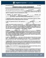 Pennsylvania Residential Lease Form Pictures