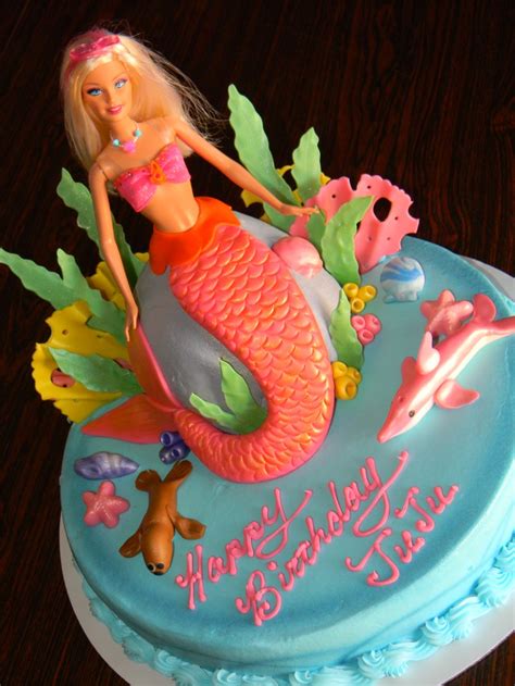 Write the name download little mermaid birthday cake. Barbie Mermaid cake | peachez 9th bday plans | Pinterest ...