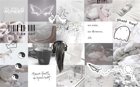 White Aesthetic Collage Wallpapers Images And Photos Finder