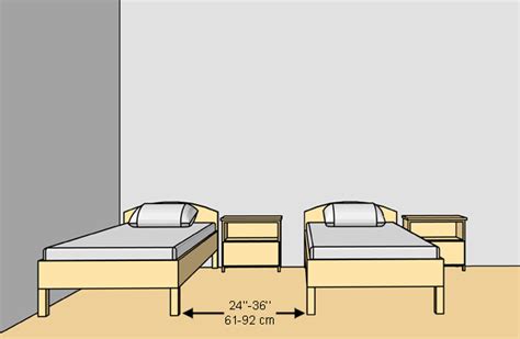 Bedroomthe Clearance Between Two Beds