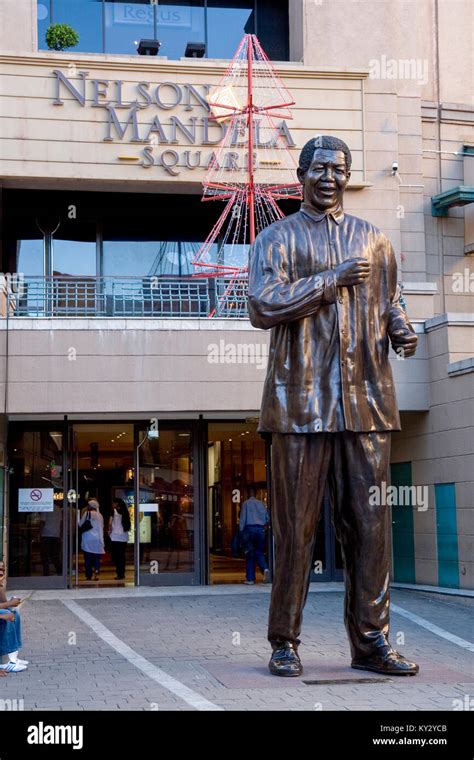South Africa Sandton Johannesburg A Statue Of Nelson Mandela At