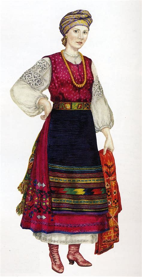 FolkCostume&Embroidery: East Polissia Costume with Talijka, or skirt