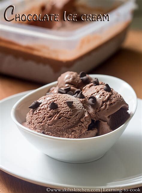Learning To Cook Eggless Chocolate Ice Cream With Out Icecream Maker Easy Ice Cream Recipes