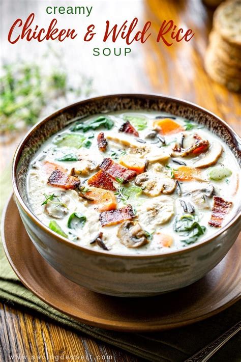 Return back to the slow cooker. Creamy Chicken and Wild Rice Soup - Saving Room for Dessert