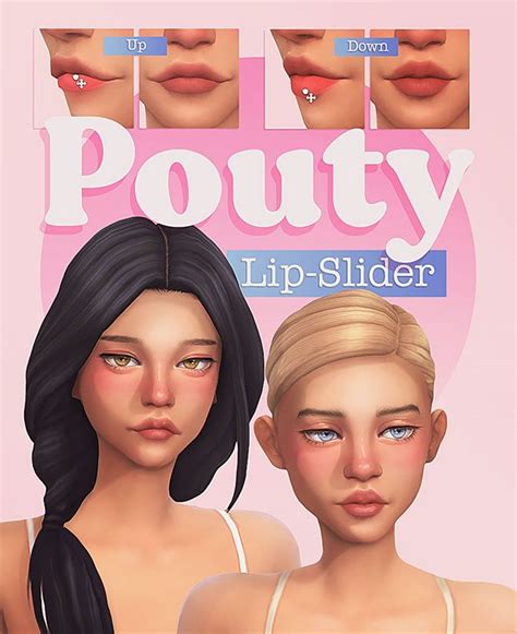 Pouty Lip Slider ˘ ³˘♥ Miiko On Patreon In 2020 The Sims 4 Skin