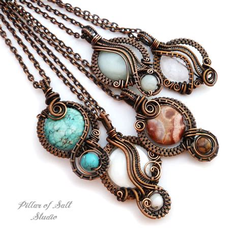 Handcrafted Artisan Wire Wrapped Jewelry By Pillar Of Salt Studio