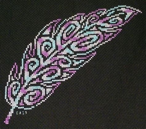 Tribal Feather | Tribal feather, Mandala cross stitch, Feather