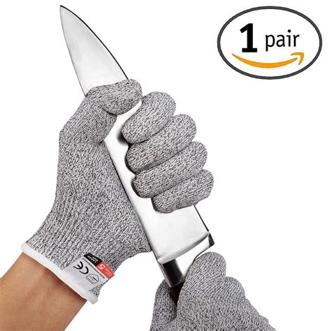 1pair Anti Cut Gloves Kitchen Butcher Cut Resistant Protective Wearable
