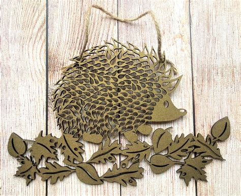 Hedgehog Wall Art Wooden Hedgehog Picture Hedgehog Print Etsy