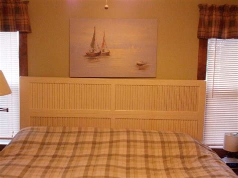 Headboard Made From Bifold Door And Crown Moulding Home Decor Guest