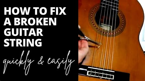 How To Fix A Broken Guitar String Quickly And Easily How To Salvage A Broken 5th String Youtube