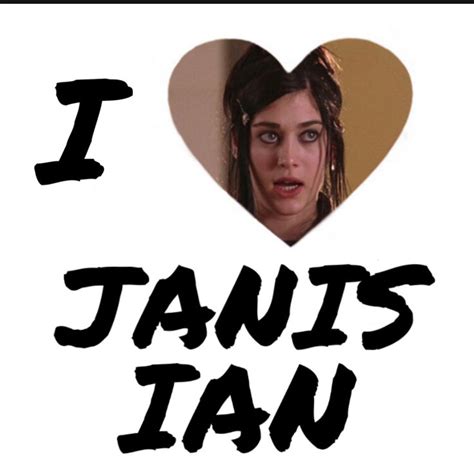 I Heart Janis Iaw With The Words In Black And White On Top Of An Image
