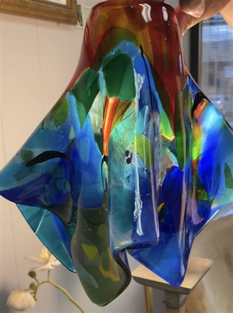 Colorful Fused Glass Pendant Lights Designer Glass Mosaics
