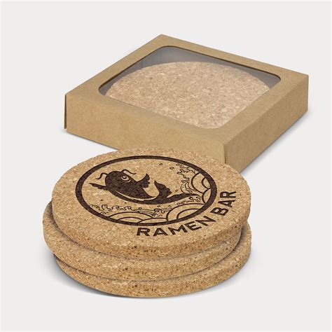 Oakridge Cork Coaster Round—set Of 4 Primoproducts