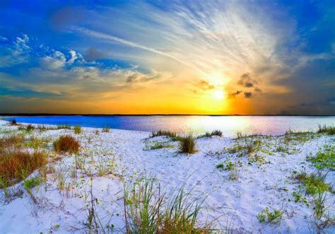 Stunning Orange Beach Sunset Digital Artwork For Sale On