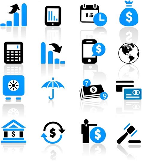 Business And Finance Icons Vectors Graphic Art Designs In Editable Ai