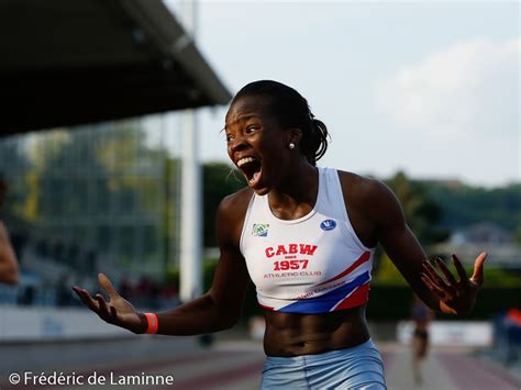 Cynthia bolingo is een belgische sprintster. Mai 2015 |En Photos | Frédéric de Laminne
