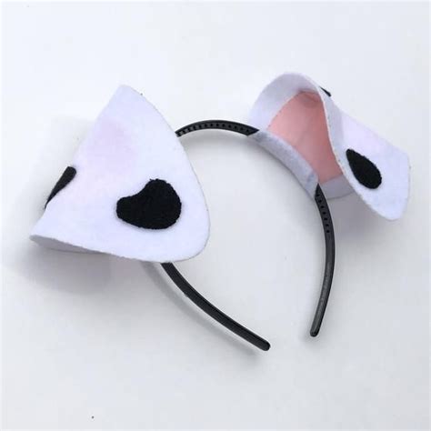 Dalmatian Dog Ears Headband Tail Tutu Collar Iron On Spots Face Mask