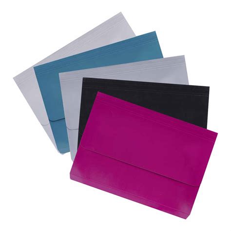 Wilko A4 Document Wallets Pack Of 5 In Assorted Colour Wilko