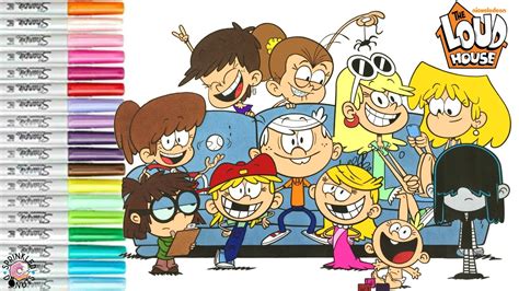 The Loud House Coloring Book Page Lincoln Loud And All 10 Sisters Lori