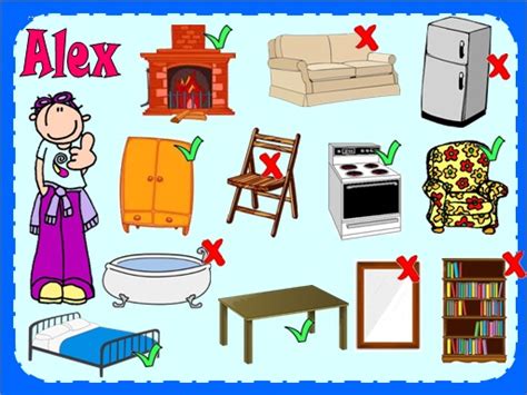 These actions have not occurred yet. English Exercises: Furniture and have got