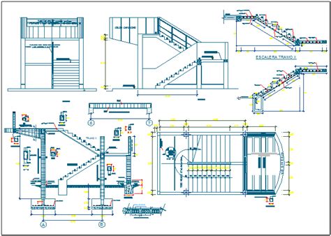 Stair Structure Detail View And Plan Section View Detail Dwg File Cadbull