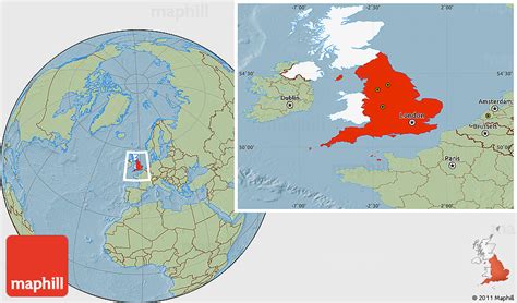 England is a country part of the uk of great britain. Savanna Style Location Map of England, highlighted country ...