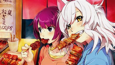 Hd Wallpaper Nekomimi Anime Animal Ears Anime Girls Purple Hair
