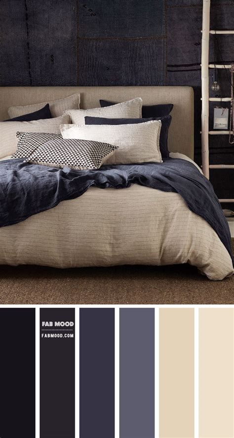 Charcoal And Blue Grey Bedroom