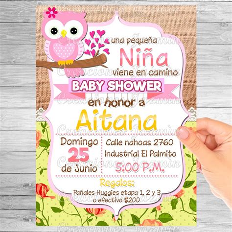 Invitacion Digital Baby Shower Buho Niña 5900 En Mercado Libre