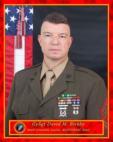Gunnery Sergeant David M Birkby Marine Music Official Biography
