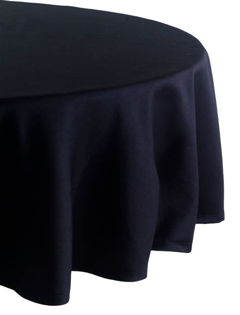 Essential Home 70in Round Black Tablecloth Home Dining