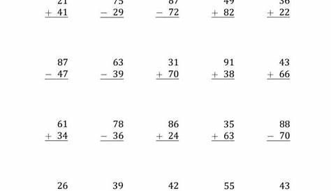 subtraction and addition worksheets 2nd grade