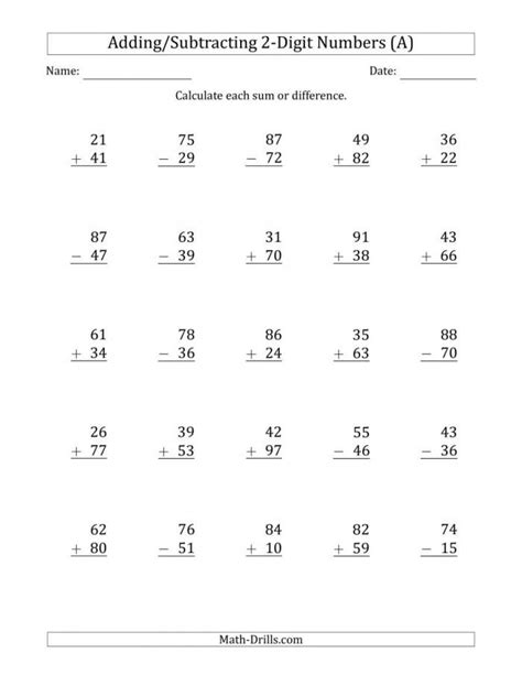 Multidigit addition with regrouping lessons tes teach. Double-Digit Addition And Subtraction Worksheets ...